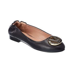 Valentino New Never Worn Leather Ballet Flat, Black